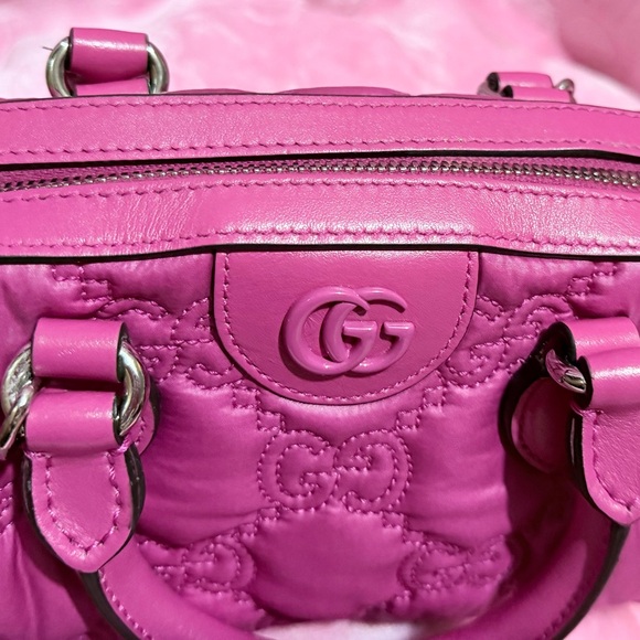 Authentic Pink Gucci GG Matellase Mini 2-way bag - Picture 10 of 15